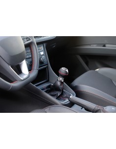 CUFFIA LEVA CAMBIO PREMIUM CUCITURE ROSSE 05040 2