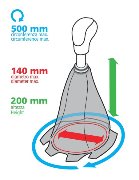 -CUFFIA LEVA CAMBIO --PREMIUM-- SPORT CUCITURE ROS