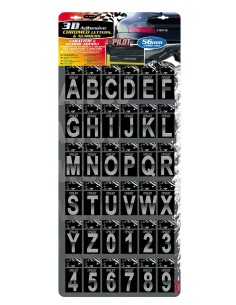 DISPLAY 180 LETTERE CROMATE 56MM T-5