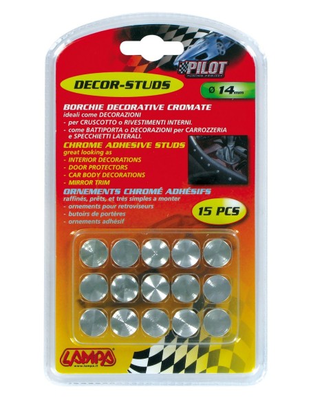 -SET 15 BORCHIE --DECOR-STUDS-- DIAM.14MM-