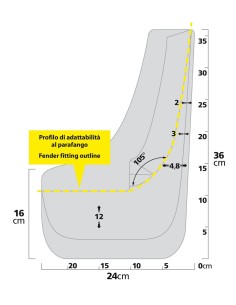 -CP.PARASPRUZZI PER AUTO --CONTOUR-- MISURA 4- 2