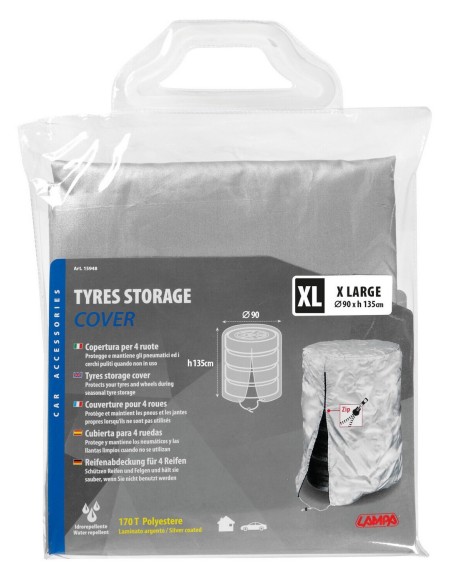 COPERTURA 4 RUOTE CON ZIP TAGLIA  XL