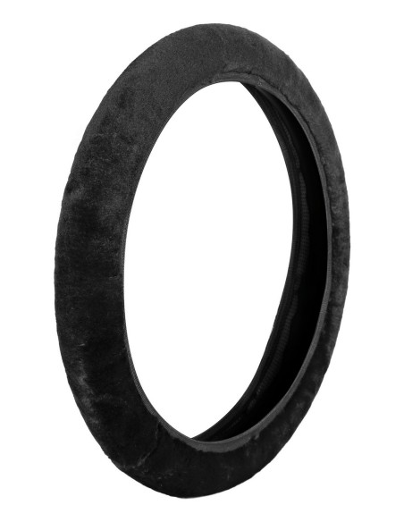 COPRIVOLANTE PLUSH IN PELLICCIA NERO 36-42 CM