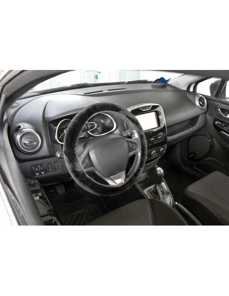 COPRIVOLANTE PLUSH IN PELLICCIA NERO 36-42 CM