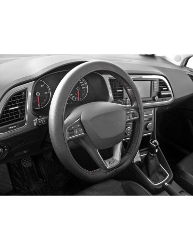 COPRIVOLANTE --SKIN-- PER AUTO NERO/ROSSO -S- 35-3