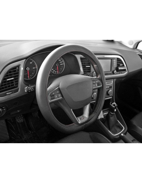 COPRIVOLANTE --SKIN-- PER AUTO NERO/ROSSO -S- 35-3