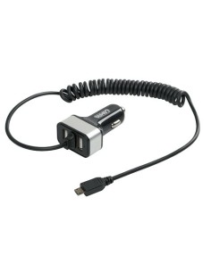 DOPPIA PRESA USB + CAVO MICRO USB CON RICARICA VEL