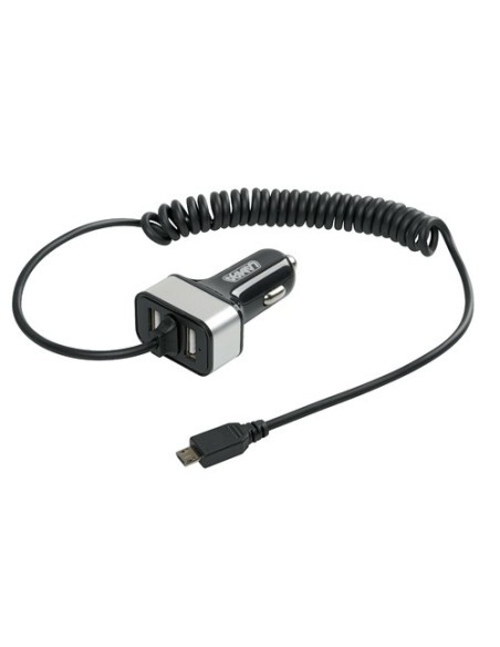 DOPPIA PRESA USB + CAVO MICRO USB CON RICARICA VEL