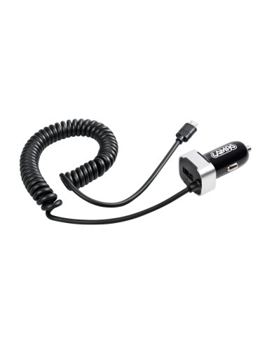 CARICA BATTERIE MICRO USB + EXTRA PRESA USB,2400MA