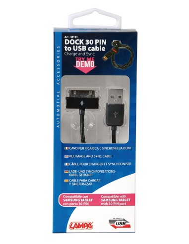 CAVO DATI DOCK 30PIN PER TABLET SAMSUNG 1M