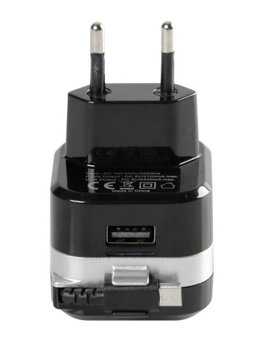 PRESA USB DA RETE+CAVO MICRO USB RETRAT.+PORTA USB