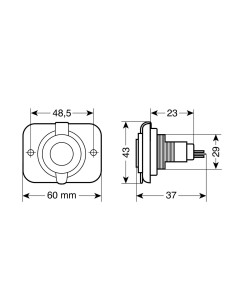 -PRESA DI CORRENTE DIN--EXT6-- 12/24V- 2