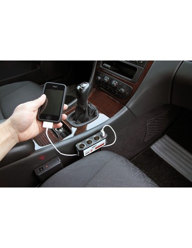 -PLAFONIERA--DUO-4 IR-- 3 PRESE ACCENDISIGARI 12V+