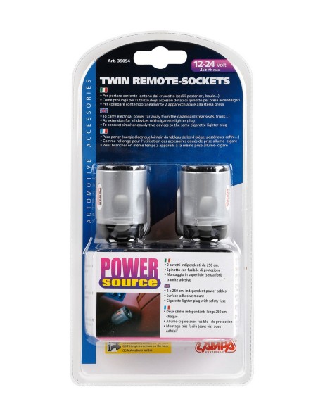 CAVO PROLUNGA 250CM C/2 PRESE