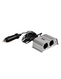 -PLAFON.12/24V DOPPIA PRESA --SILVER---