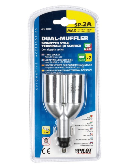 -SPINOTTO 12/24V DOPPIA PRESA --PILOT---