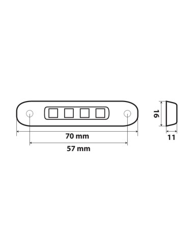 -LUCE INGOMBRO A 4 LED AMBRA --S-12---