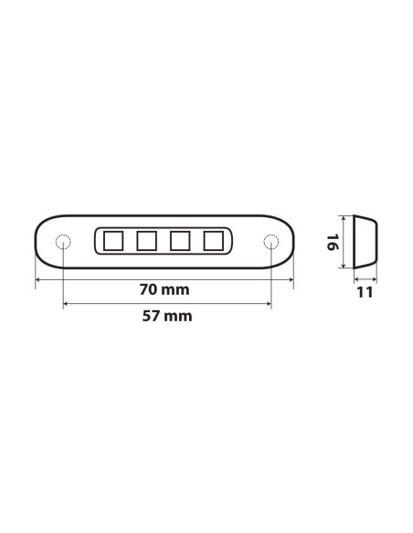 -LUCE INGOMBRO A 4 LED AMBRA --S-12---