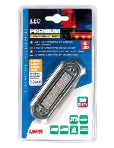 -LUCE A 4 LED AMBRA --PREMIUM SURFACE---