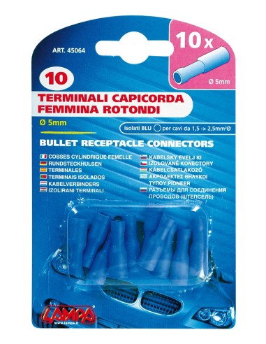 CAPICORDA ROTONDO FEMMINA BLU PZ.10