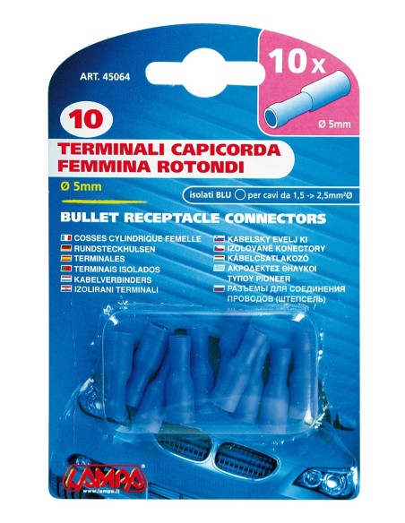 CAPICORDA ROTONDO FEMMINA BLU PZ.10