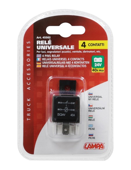 RELE' UNIV.24V-40A 4 CONTATTI