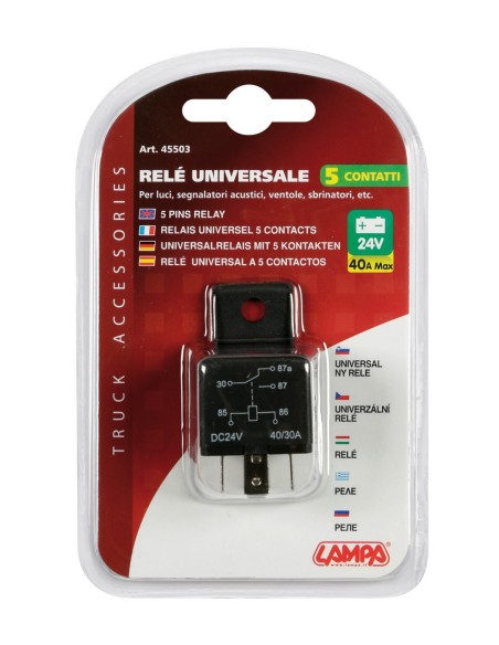 RELE' UNIV.24V-40A 5 CONTATTI