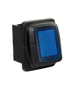 INTERRUTTORE IMPERMEABILE 12/24V CON LED BLU