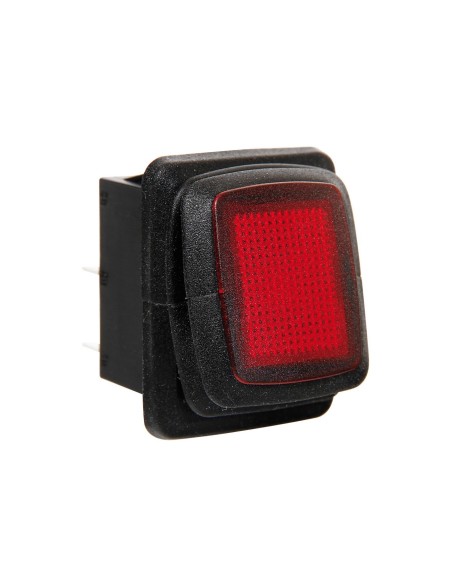 INTERRUTTORE IMPERMEABILE 12/24V CON LED ROSSO