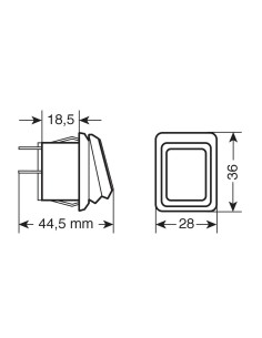 INTERRUTTORE IMPERMEABILE 12/24V CON LED ROSSO 2