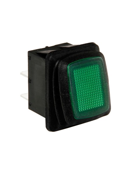 INTERRUTTORE IMPERMEABILE 12/24V CON LED VERDE