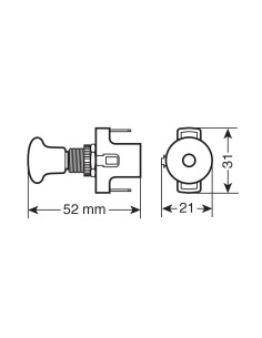 INTERRUTTORE TIRA/SPINGI LED BLU 12/24V MAX 20A 2