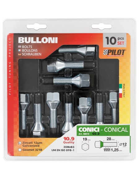 SET 10 BULL.CONICI CORTI'CC2'