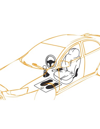 KIT 5 PEZZI AUTO PULITA COPRIVOLANTE+COPRISEDILE+T