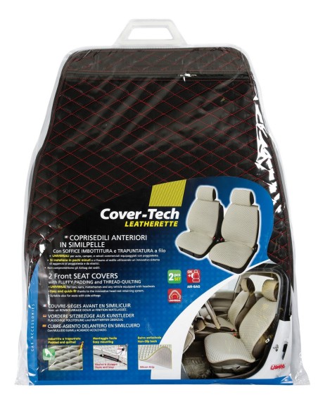 CP.COPRISEDILI ANT.COVER-TECH SIMILPELLE NERO+FILO