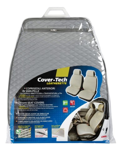 CP.COPRISEDILI ANT.COVER-TECH S/PELLE GRIGIO CHIAR