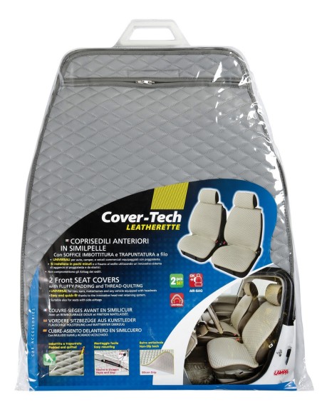 CP.COPRISEDILI ANT.COVER-TECH S/PELLE GRIGIO CHIAR