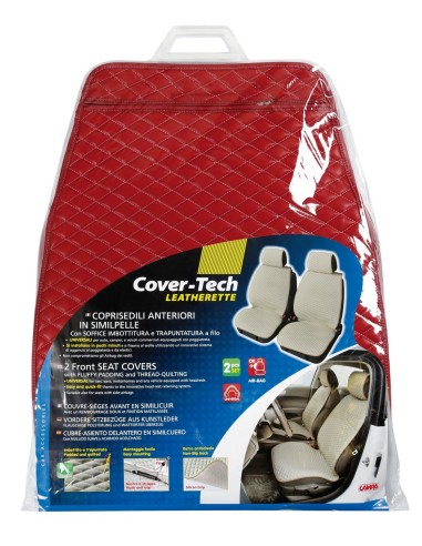 CP.COPRISEDILI ANT.COVER-TECH SIMILPELLE ROSSO+FIL