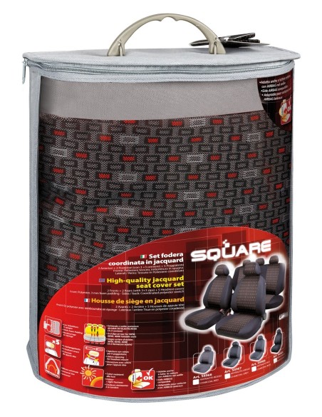 -SET FODERE --SQUARE-- ROSSO-