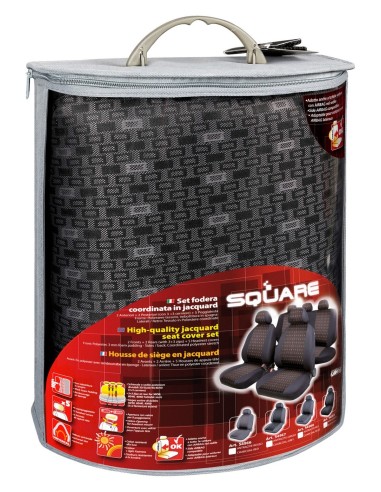 -SET FODERE --SQUARE-- NERO-