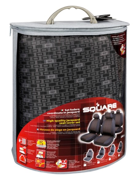 -SET FODERE --SQUARE-- NERO-