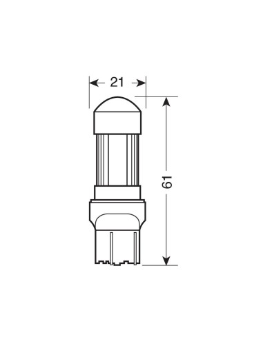 LAMPADA SPECIALE LED TIPO SMD MULTI-CHIP W21/5W 12