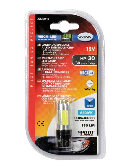 LAMPADA SPECIALE LED TIPO SMD MULTI-CHIP W21/5W 12