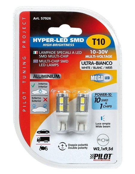 -CP.LAMPADE MEGA-LED--10-30V 10SMD T10-