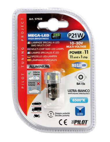-LAMPADA MEGA-LED--10-30V 11SMD BA15S-