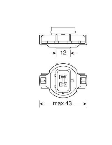 LAMPADA PSX24W 12V 24W CLEAR PG20/7 - DOPPIO BLIST