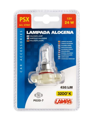 LAMPADA PSX24W 12V 24W CLEAR PG20/7 - DOPPIO BLIST