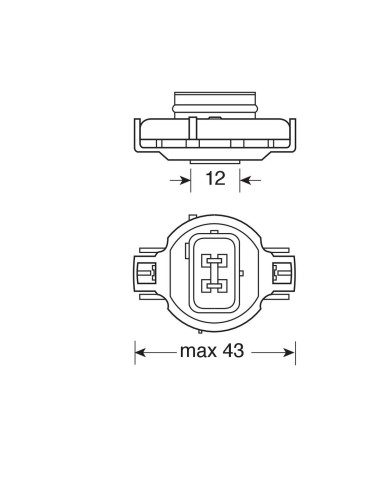 LAMPADA PSY24W 12V 24W AMBER PG20/4 - DOPPIO BLIST