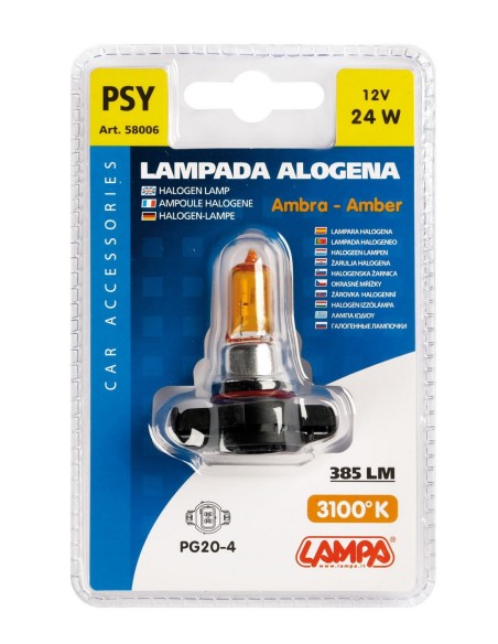 LAMPADA PSY24W 12V 24W AMBER PG20/4 - DOPPIO BLIST