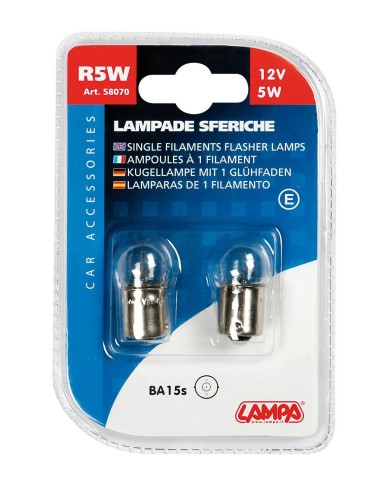 CP.LAMPADE SFER.12V 5W BA15S